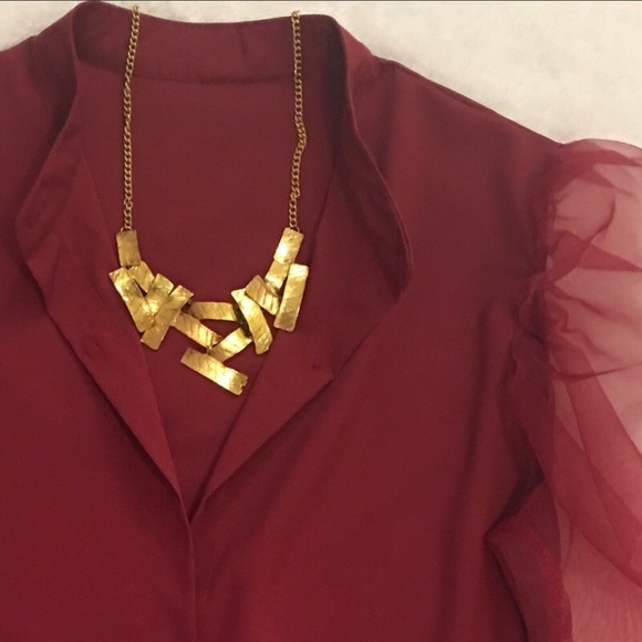 “GOLD RUSH” CHUNKY GOLD NECKLACE-NEW-CHOKER - Picture 4 of 4